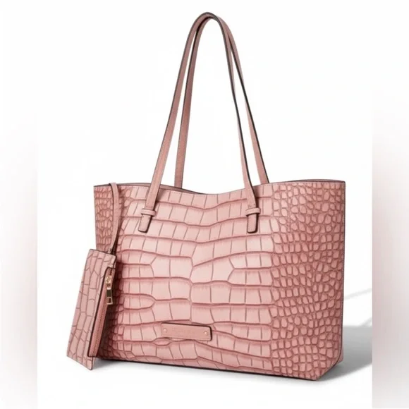 De Vesi De L’AKour Pink Croc Tote Bag - Picture 3 of 11